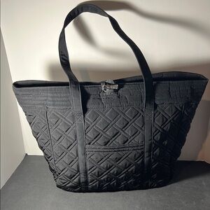 Black Vera Bradley  Quilted Tote Bag